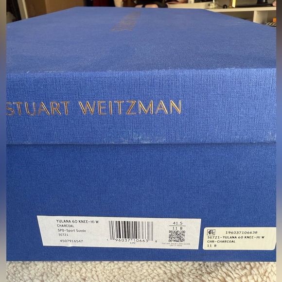 Stuart Weitzman Wide Calf size 11 new Sport Suede/charcoal - Picture 7 of 8